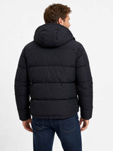 Superdry Mens Premium Hooded Puffer Jacket Black Northern Ireland