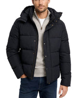 Superdry Mens Premium Hooded Puffer Jacket Black Northern Ireland