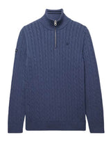 Superdry Mens Preppy Cotton Cable Half Zip Jumper Soft Navy Northern