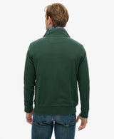 Superdry Mens Preppy SD Co Haf Zip Sweatshirt Enamel Green Northern