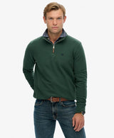 Superdry Mens Preppy SD Co Haf Zip Sweatshirt Enamel Green Northern