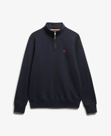 Superdry Mens Preppy SD Co Half Zip Sweatshirt Dark Navy Northern