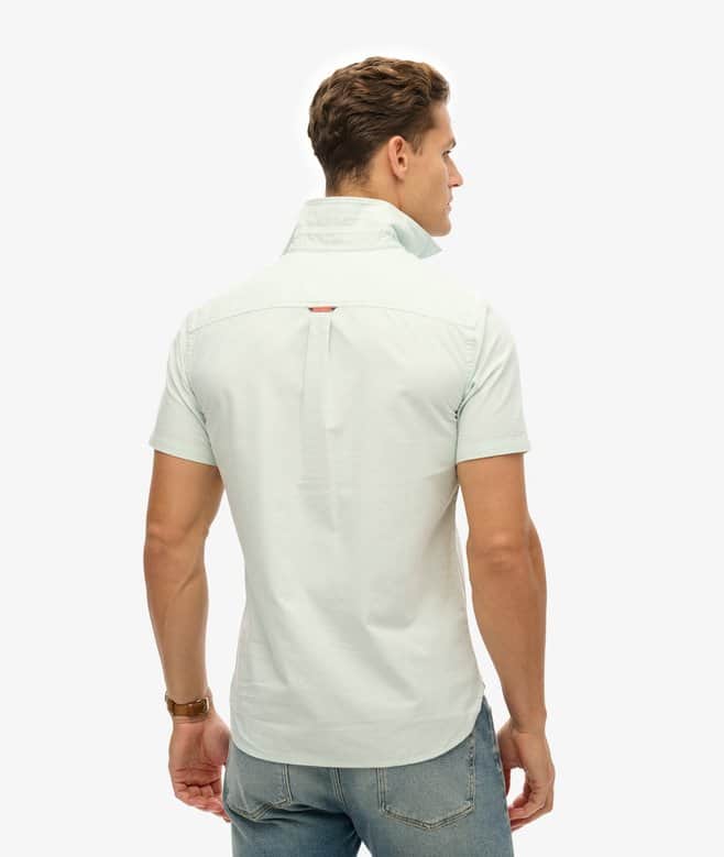 Superdry Mens Short Sleeve Oxford Shirt Light Green Northern Ireland
