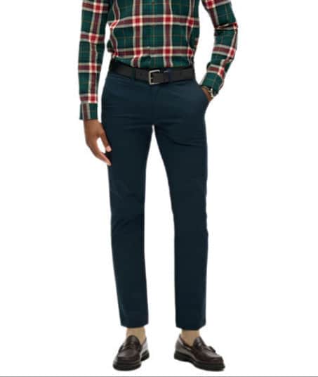 Superdry Mens Slim Tapered Stretch Chino Trousers Eclipse Navy
