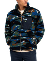 Superdry Mens Terrain Fleece Zip Through Jacket Navy Camo Northern