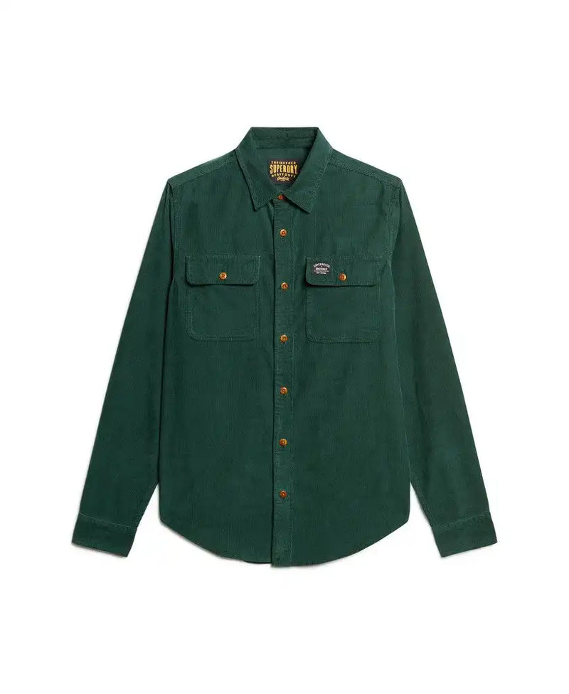 Superdry Mens Trailsman Corduroy Shirt Pine Green Northern Ireland