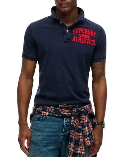 Superdry Mens Vintage Athletic Polo Rich Navy Northern Ireland Belfast