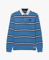 Superdry Mens Vintage Athletic Stripe Rugby Top Blue Stripe Northern