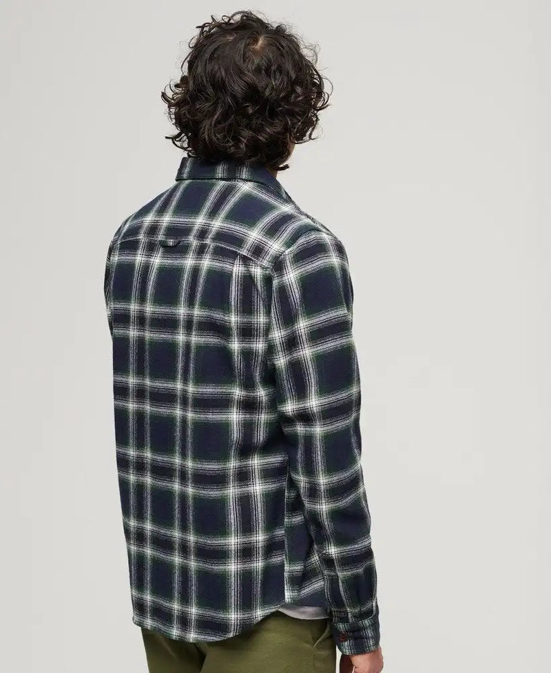 Superdry Men’s Vintage Check Overshirt Labrea Navy Northern Ireland