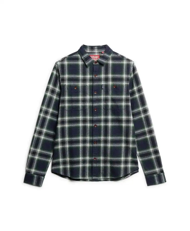 Superdry Men’s Vintage Check Overshirt Labrea Navy Northern Ireland