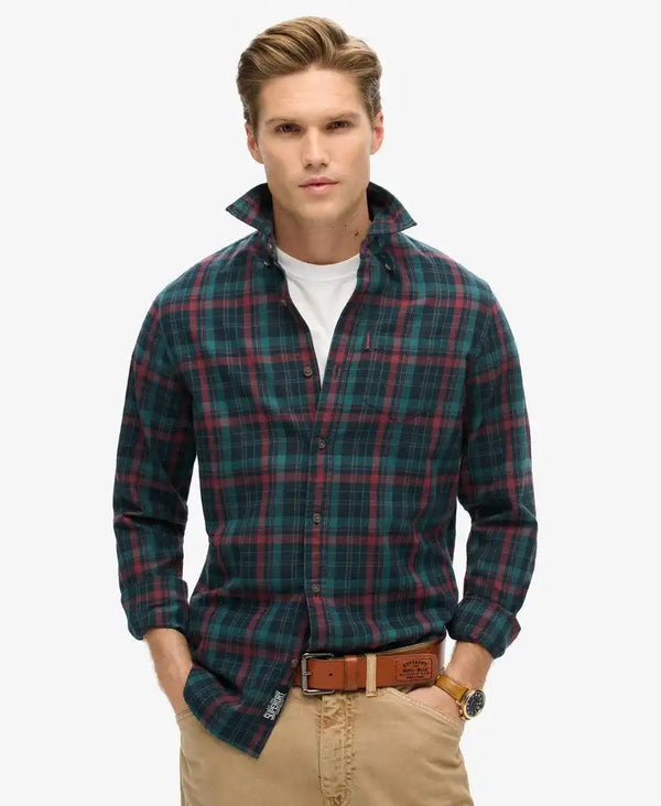 Superdry Mens Vintage Check Shirt Montauk Check Navy Northern Ireland