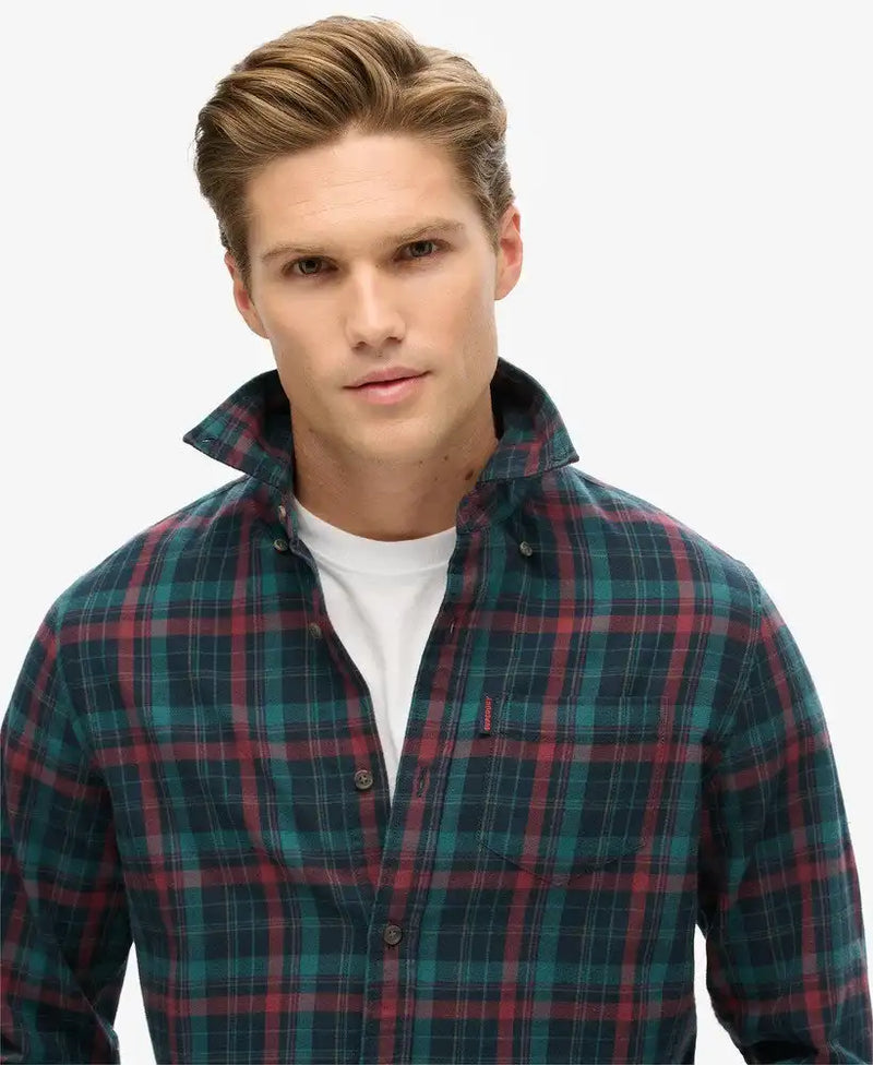 Superdry Mens Vintage Check Shirt Montauk Check Navy Northern Ireland