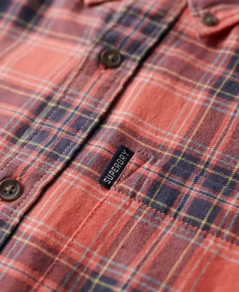 Superdry Mens Vintage Check Shirt Red Northern Ireland Belfast