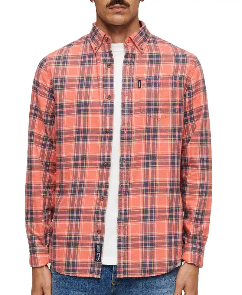 Superdry Mens Vintage Check Shirt Red Northern Ireland Belfast