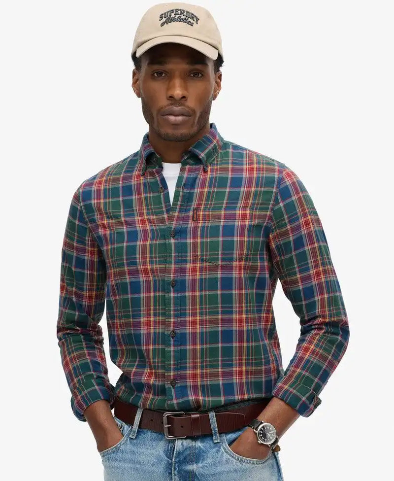 Superdry Mens Vintage Check Shirt Upstate Check Multi Northern