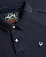 Superdry Mens Vintage Destroy Polo Shirt Eclipse Navy Northern