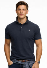 Superdry Mens Vintage Destroy Polo Shirt Eclipse Navy Northern