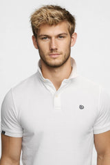 Superdry Mens Vintage Destroy Polo Shirt Optic White Northern Ireland