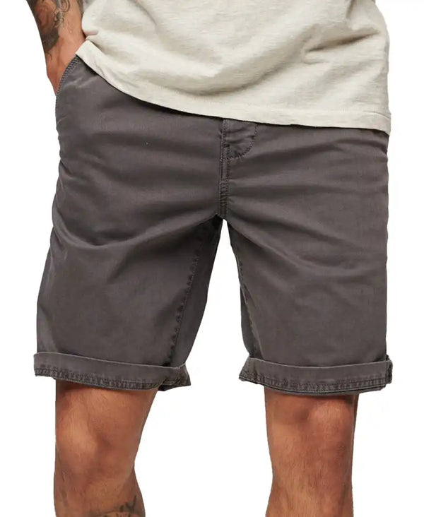 Superdry Mens Vintage International Chino Shorts Washed Grey Northern