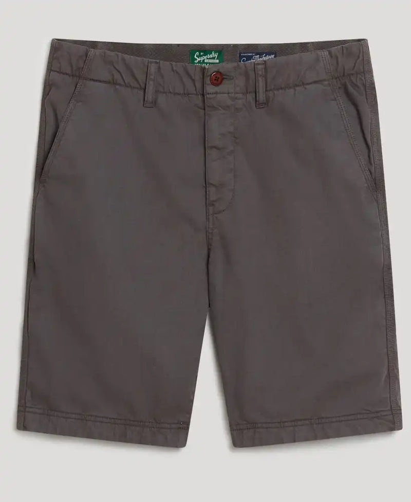 Superdry Mens Vintage International Chino Shorts Washed Grey Northern