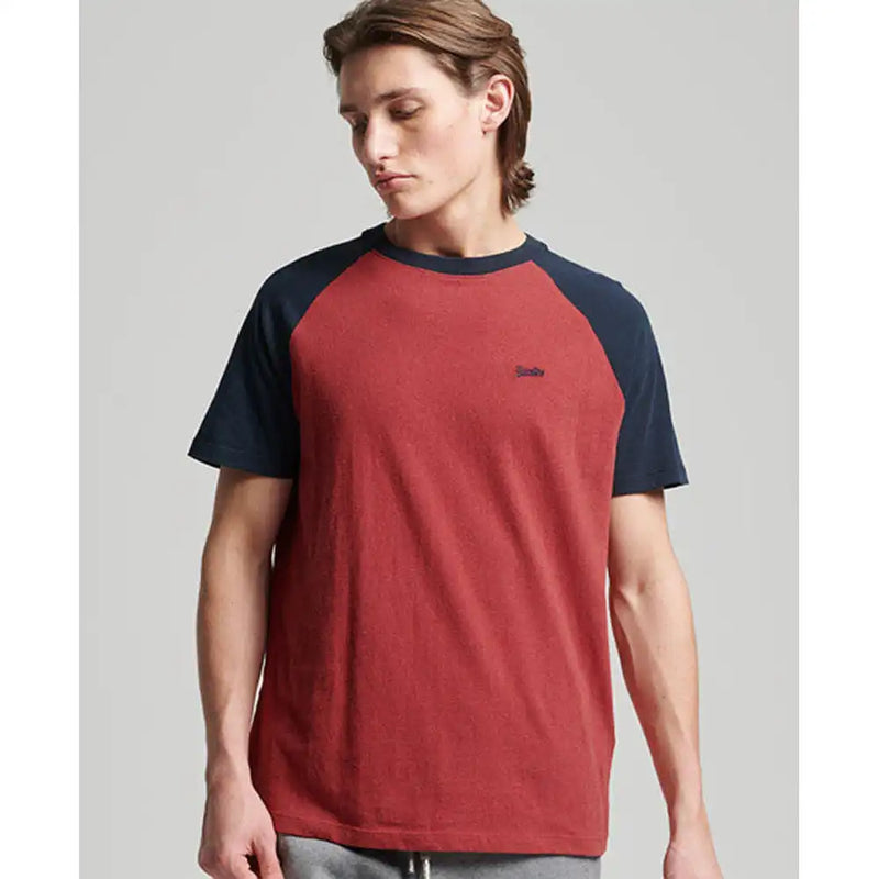 Superdry Men’s Vintage Logo Baseball T-Shirt Hike Red Ballynahinch