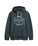 Superdry Mens Vintage Logo Duo Hoodie Jet Black Northern Ireland