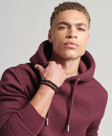 Superdry Vintage Logo Embroidered Hoodie Track Burgundy Marl