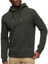 Superdry Mens Vintage Logo Essential Hoodie M2013110A Dark Olive Marl