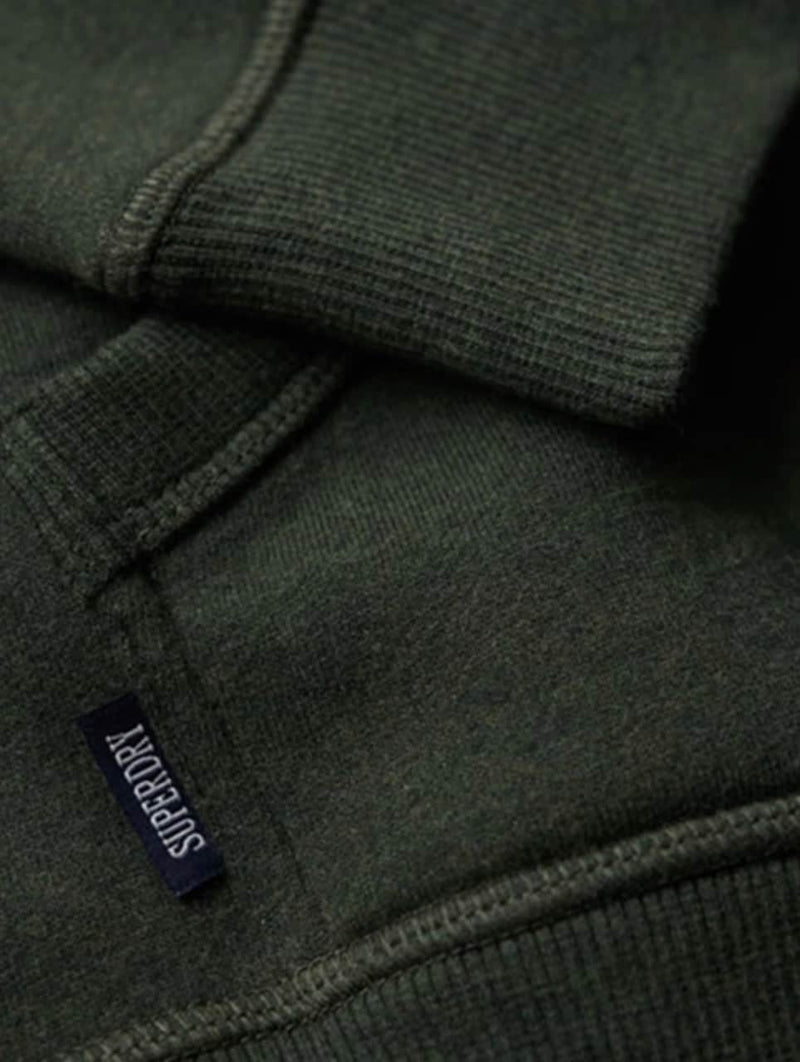 Superdry Mens Vintage Logo Essential Hoodie M2013110A Dark Olive Marl