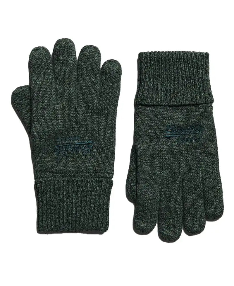 Superdry Mens Vintage Logo Gloves Rich Khaki Grit Ballynahinch