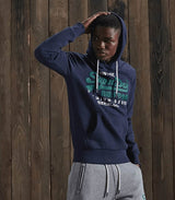 Superdry - Vintage Logo NS Hoodie - Navy,Grey