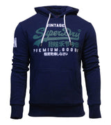 Superdry - Vintage Logo NS Hoodie - Navy,Grey