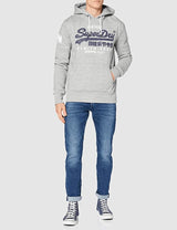 Superdry - Vintage Logo NS Hoodie - Navy,Grey