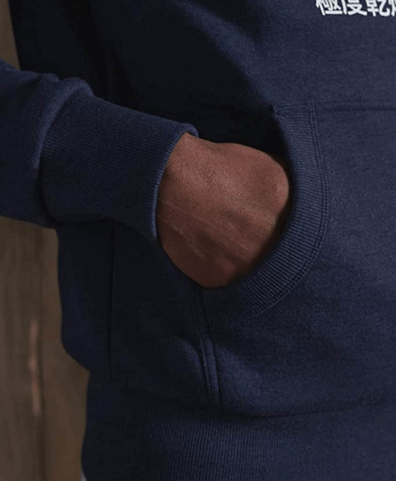 Superdry - Vintage Logo NS Hoodie - Navy,Grey