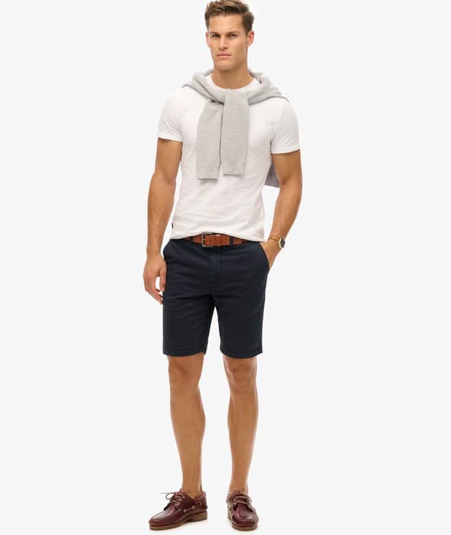 Superdry Men’s Vintage Officer Chino Shorts Eclipse Navy Northern