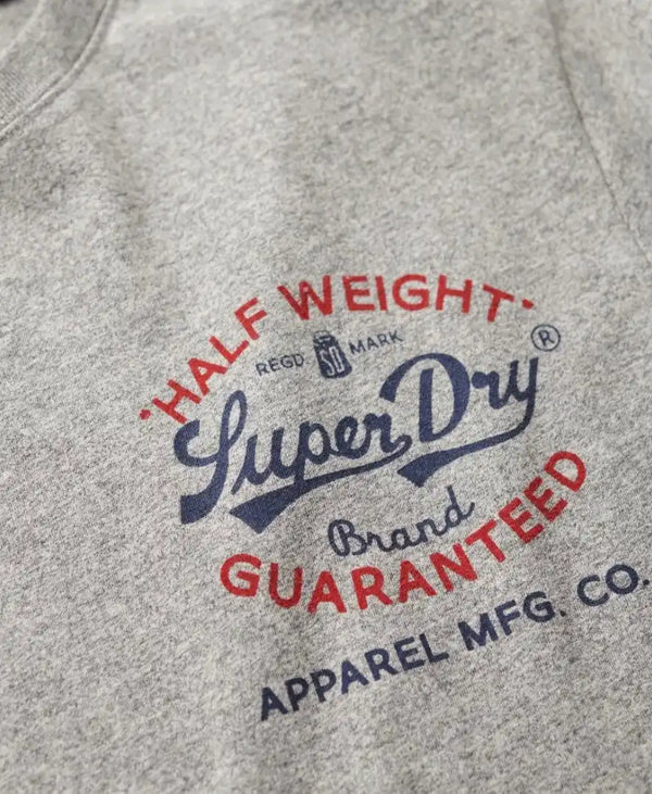 Superdry Mens Vintage Workwear Relaxed T-Shirt Light Grey Northern