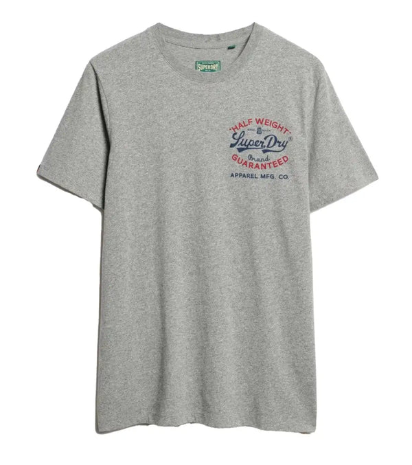 Superdry Mens Vintage Workwear Relaxed T-Shirt Light Grey Northern