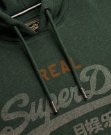 Superdry Mens VL Heritage Hoodie Denver Green Marl Northern Ireland