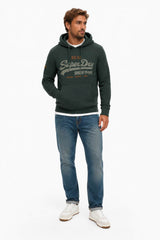 Superdry Mens VL Heritage Hoodie Denver Green Marl Northern Ireland