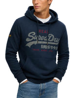 Superdry Mens VL Heritage Relaxed Hoodie Deep Sea Blue Northern