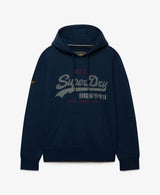 Superdry Mens VL Heritage Relaxed Hoodie Deep Sea Blue Northern