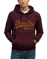 Superdry Mens VL Heritage Relaxed Hoodie Tawny Port Northern Ireland