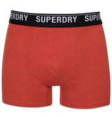 Superdry Organic Cotton Classic 3 Pack Boxers - Black/Orange/Grey