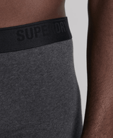 Superdry Organic Cotton Classic 3 Pack Boxers - Black/Charcoal/Grey