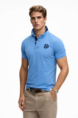 Superdry Pique Monogram Polo Shirt Deep Blue Wave/Eclipse Navy