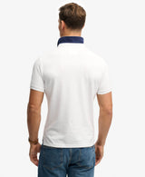 Superdry Pique Monogram Polo Shirt Optic/Darkest Navy Northern