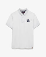 Superdry Pique Monogram Polo Shirt Optic/Darkest Navy Northern