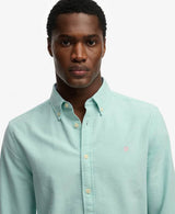 Superdry Preppy Oxford Long Sleeve Shirt Spearmint Green Chambray