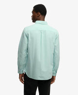 Superdry Preppy Oxford Long Sleeve Shirt Spearmint Green Chambray