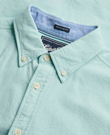 Superdry Preppy Oxford Long Sleeve Shirt Spearmint Green Chambray